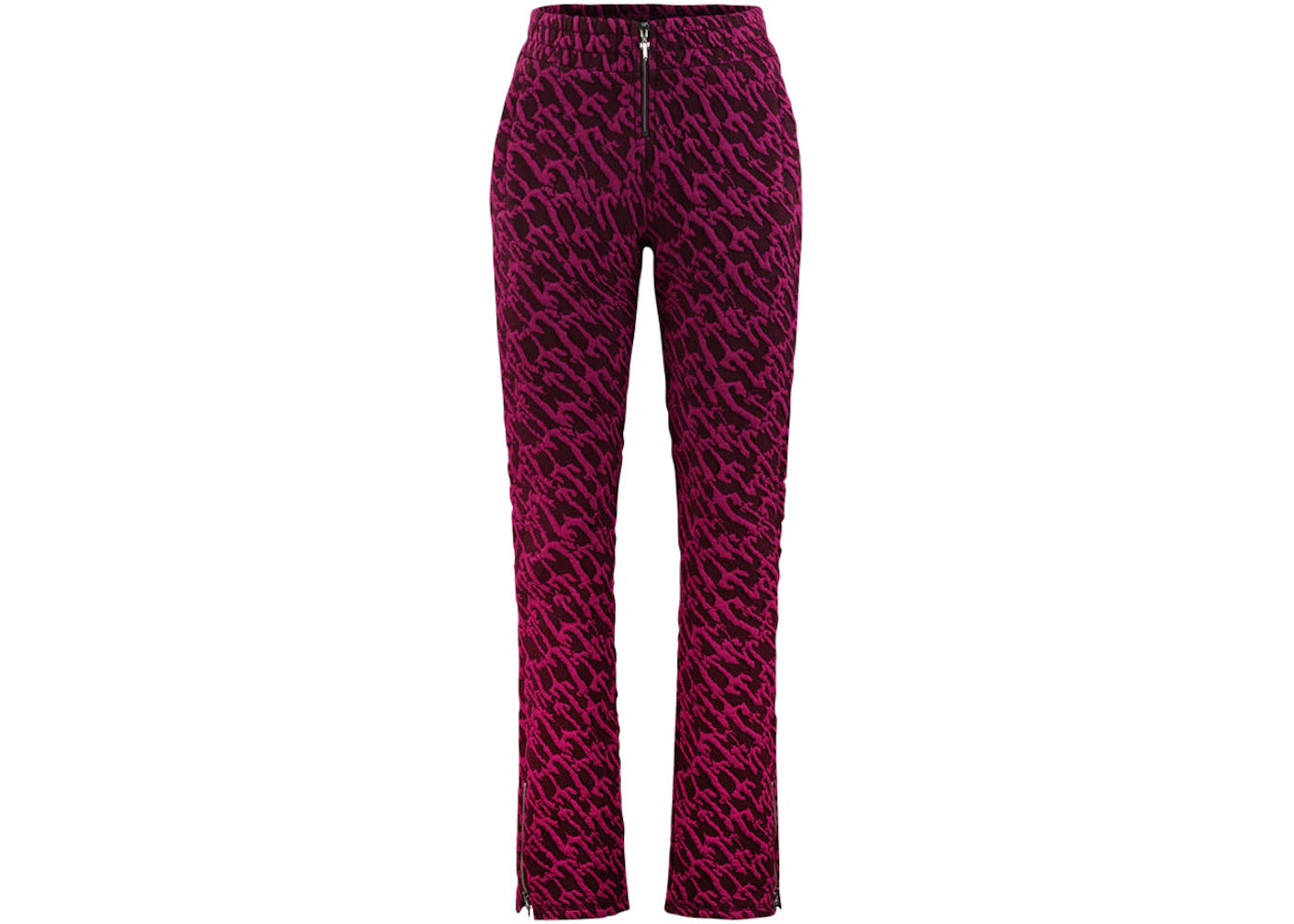 Trapstar Women's Jacquard Fitted Trousers Burgundy/Pink