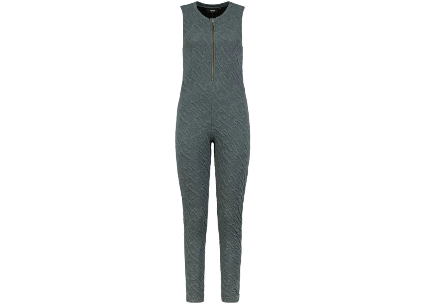 Trapstar Women's Jacquard Zip Front Catsuit Grey