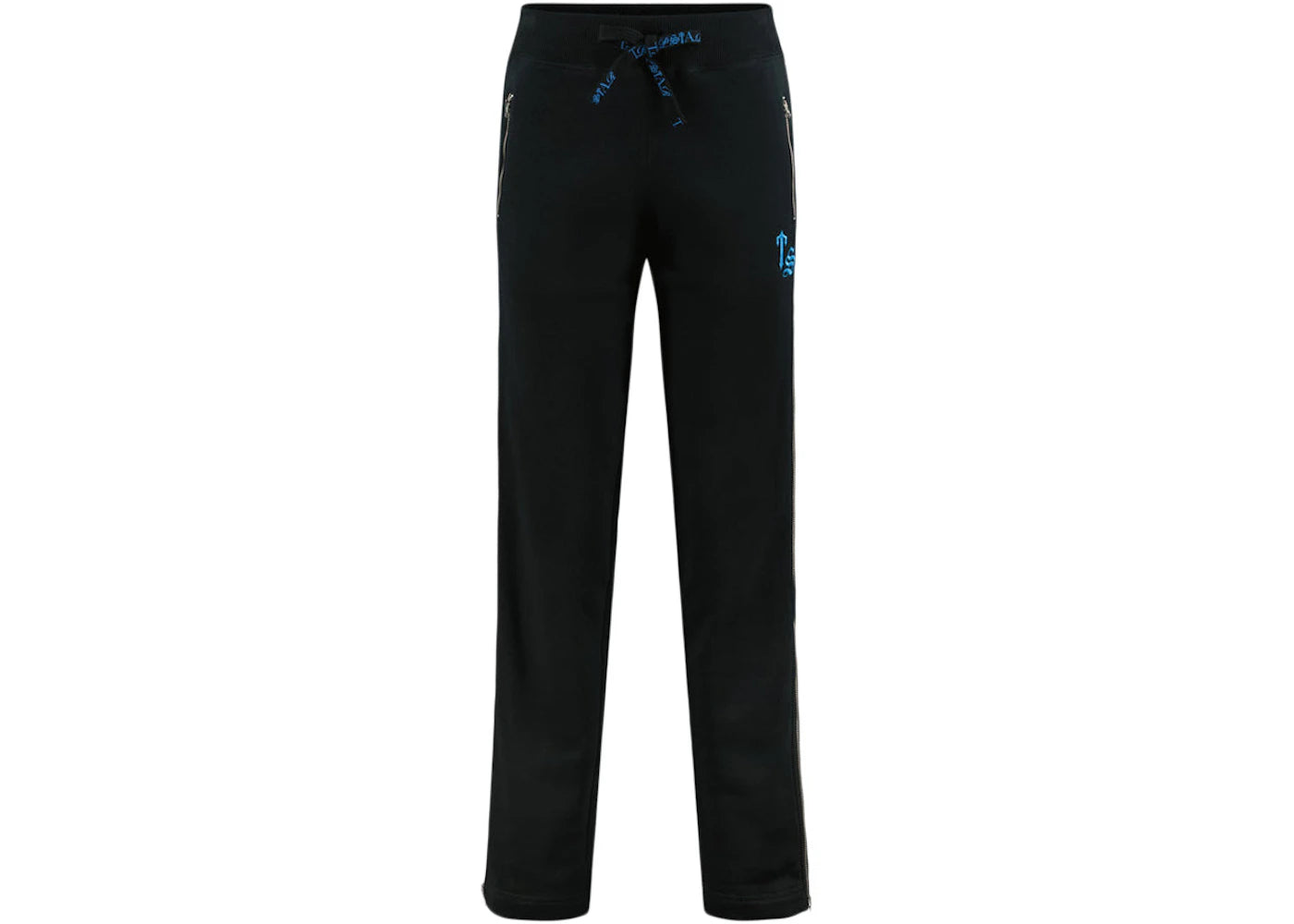 Trapstar Women’s Script Zip Leg Jogging Bottoms Black/Turquoise