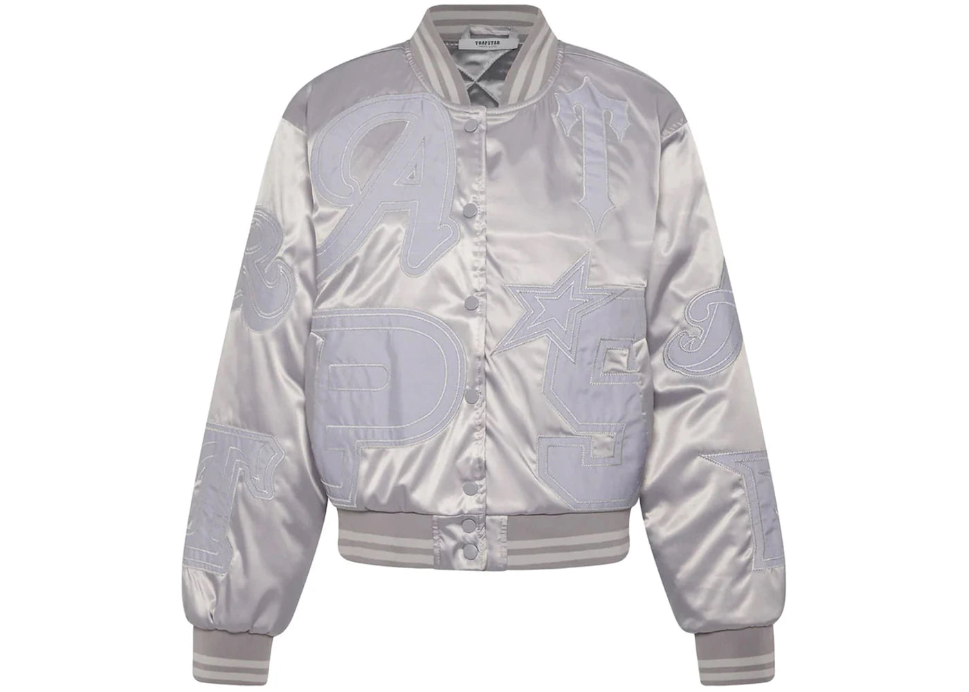 Trapstar Women’s Wildcard Stadium Jacket Silver