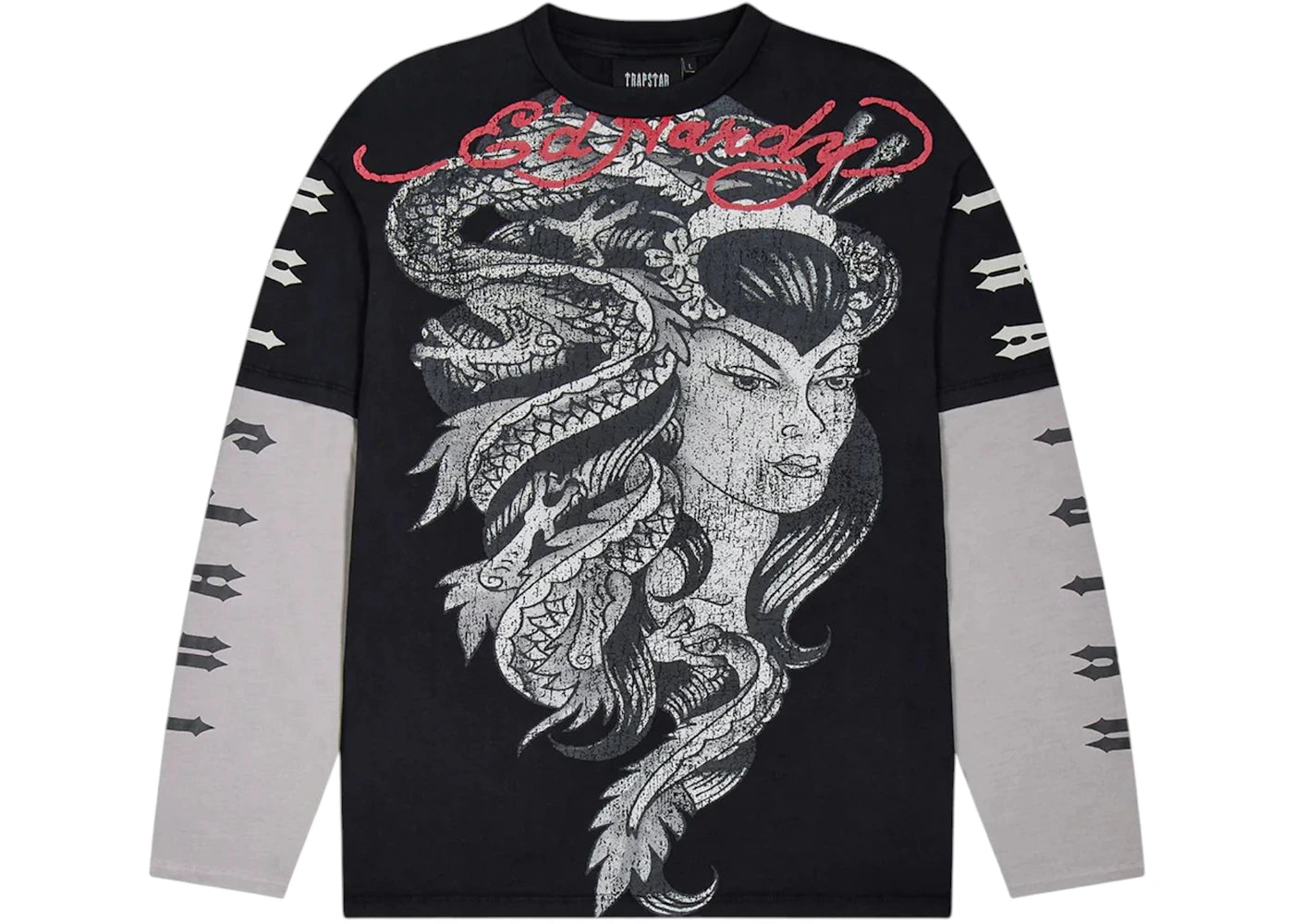 Trapstar x Ed Hardy Medusa Ls Tee Black/White