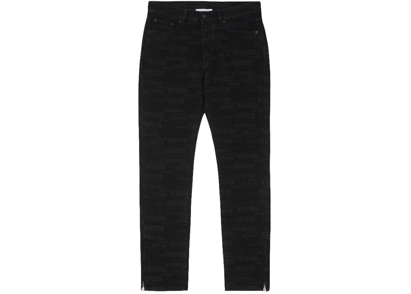 Trapstar x Iceberg AOP Denim Jeans Black