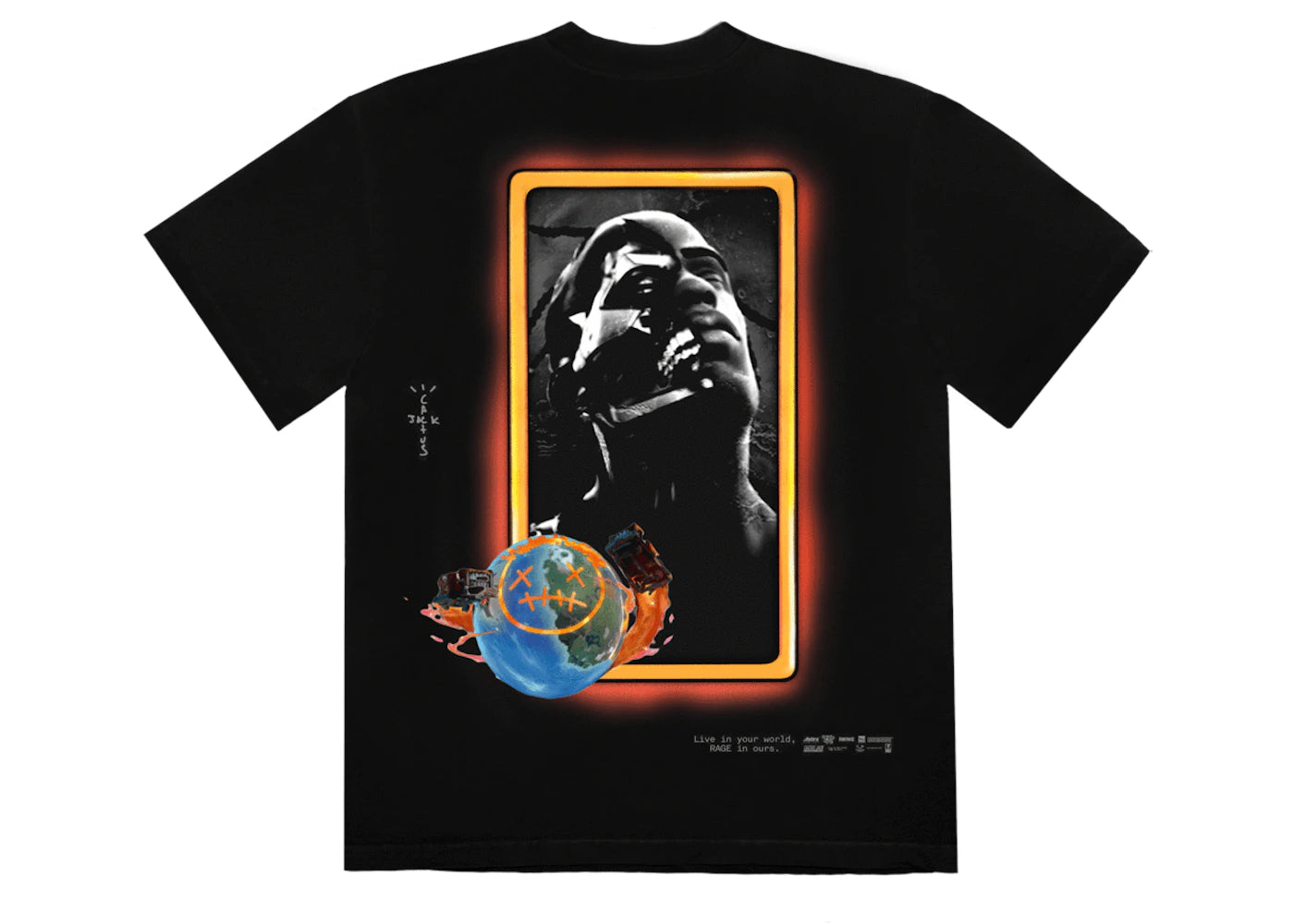 Travis Scott Astro Portrait T-shirt Black