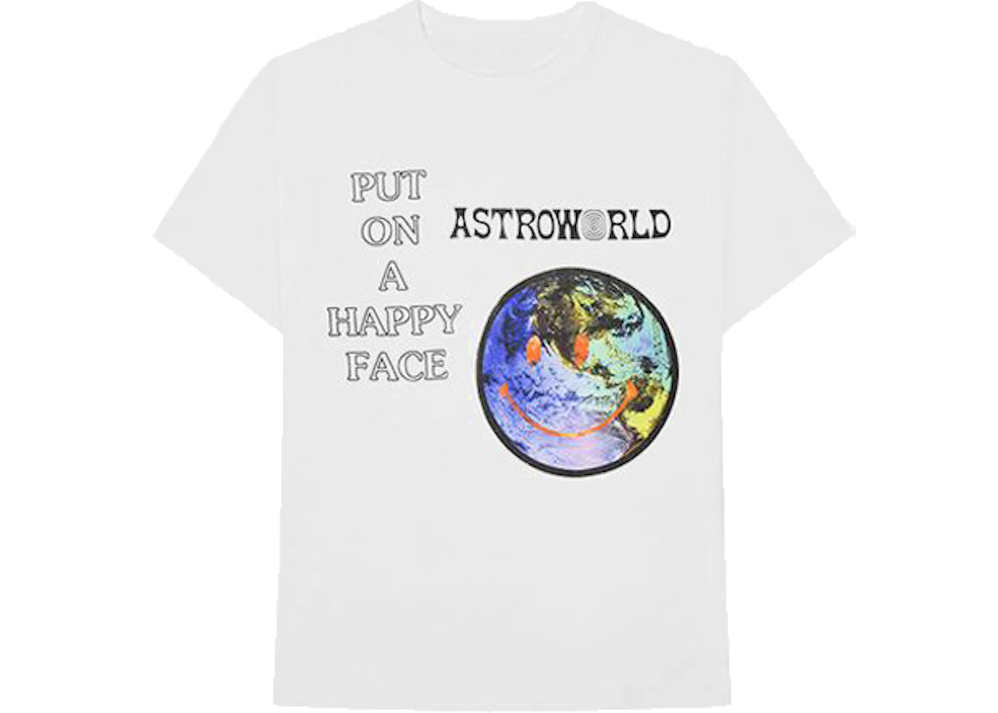 Travis Scott Astroworld Happy Face Tee White