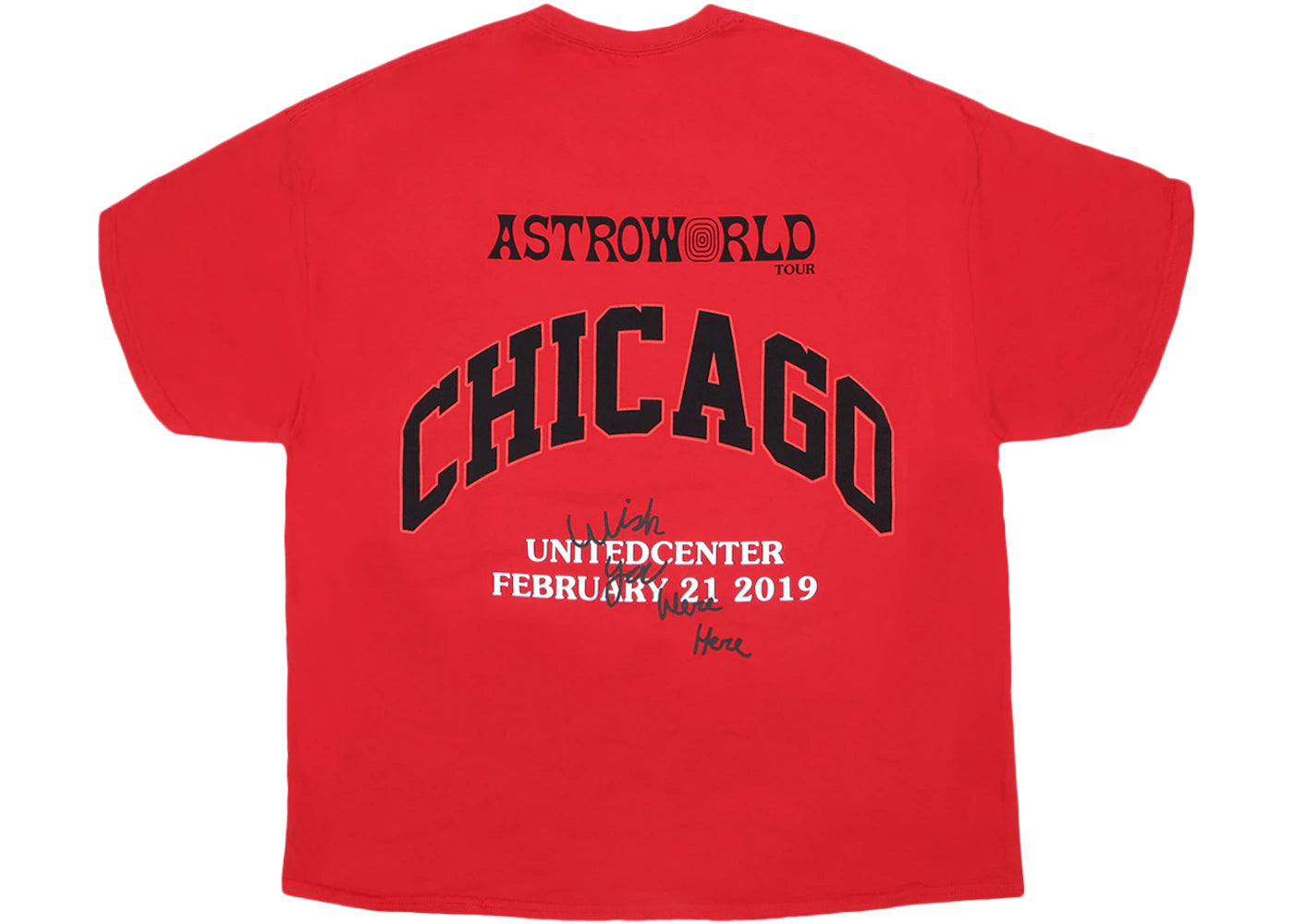 Travis Scott Astroworld Chicago Exclusive T-shirt Red