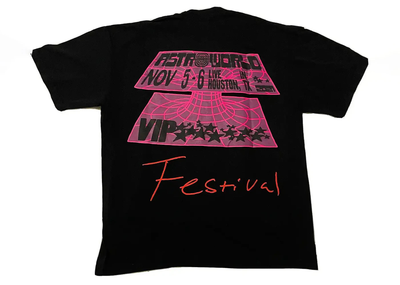 Travis Scott Astroworld Festival VIP 2021 T-Shirt Black