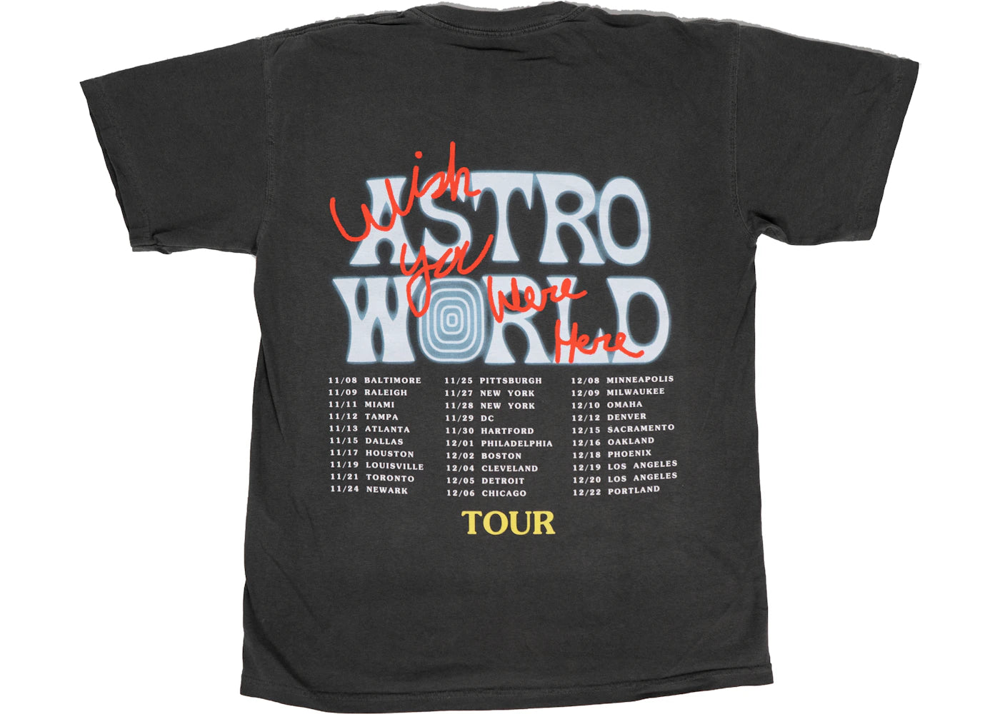 Travis Scott Astroworld Horse Head Tee Washed Black