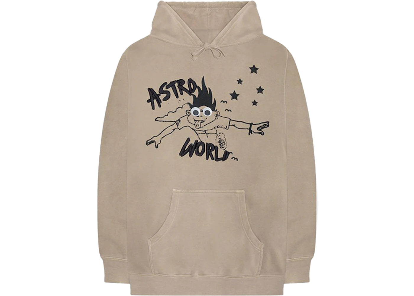 Travis Scott Astroworld Look Mom I Can Fly Hoodie Tan