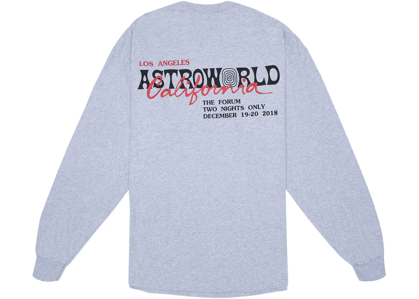 Travis Scott Astroworld LA Exclusive Longsleeve T-Shirt Grey