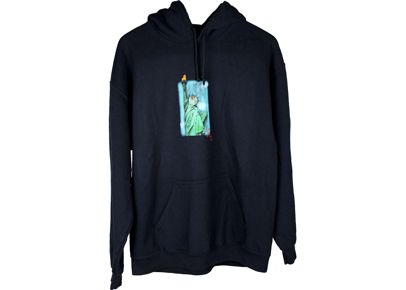 Travis Scott Astroworld Statue of Liberty Hoodie Black