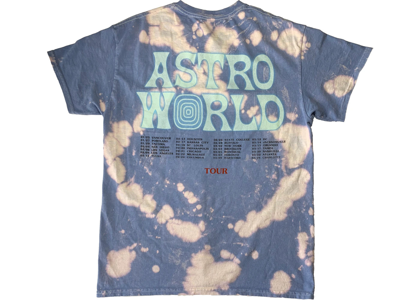 Travis Scott Astroworld Tour Astronaut Tee Tie Dye