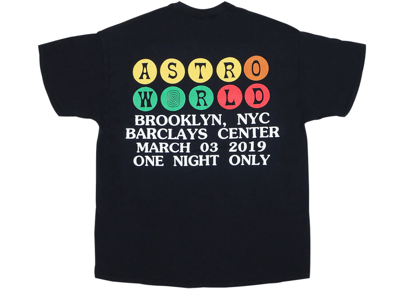 Travis Scott Astroworld Tour Burning Train Barclays Tee Black