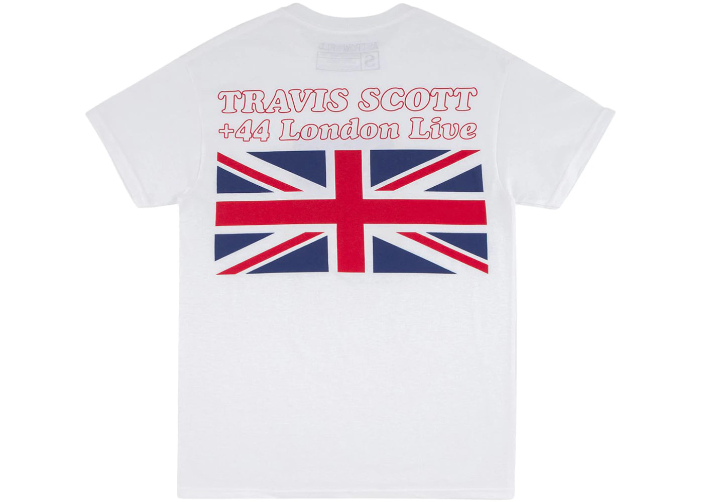Travis Scott Astroworld Tour London Union Jack T-Shirt White