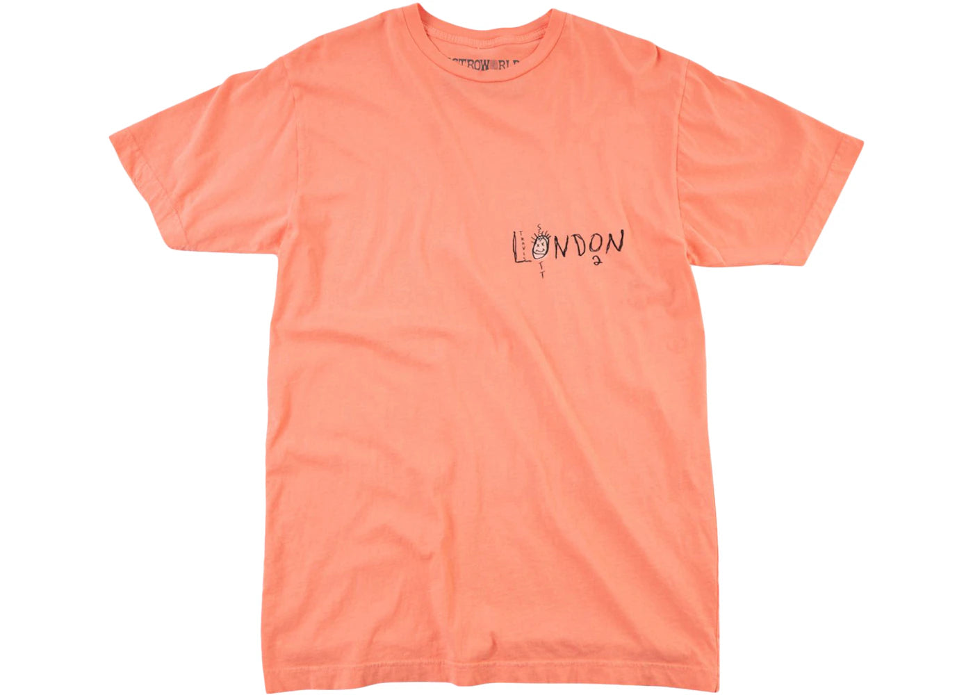 Travis Scott Astroworld Tour London Wish You Were Here T-Shirt Salmon
