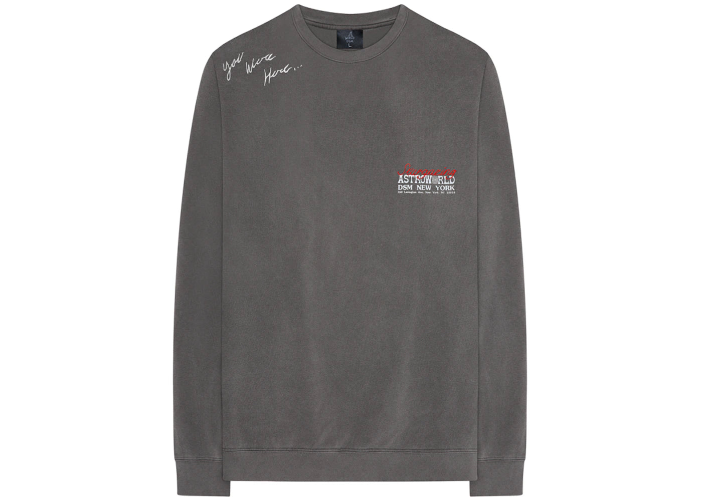Travis Scott Astroworld X DSM NY Wish You Were Here Crewneck Black