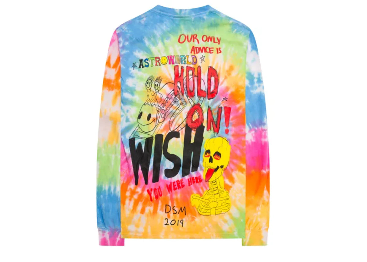 Travis Scott Astroworld x DSM Down To Earth L/S Tee Tie Dye