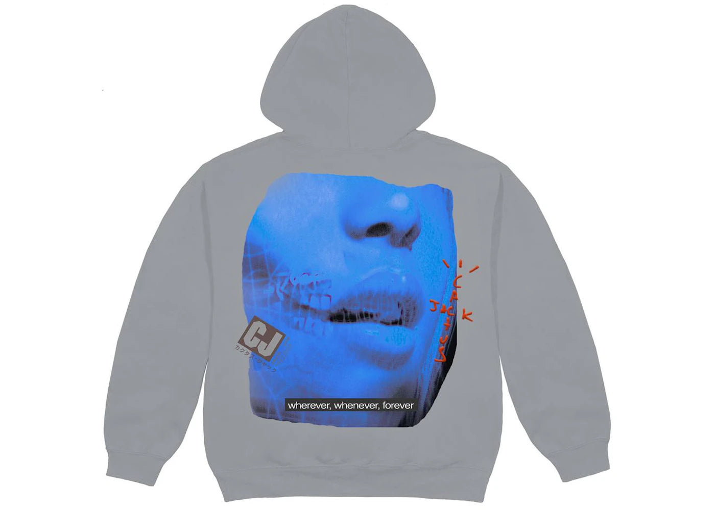 Travis Scott CJ Digital Girl Hoodie Grey