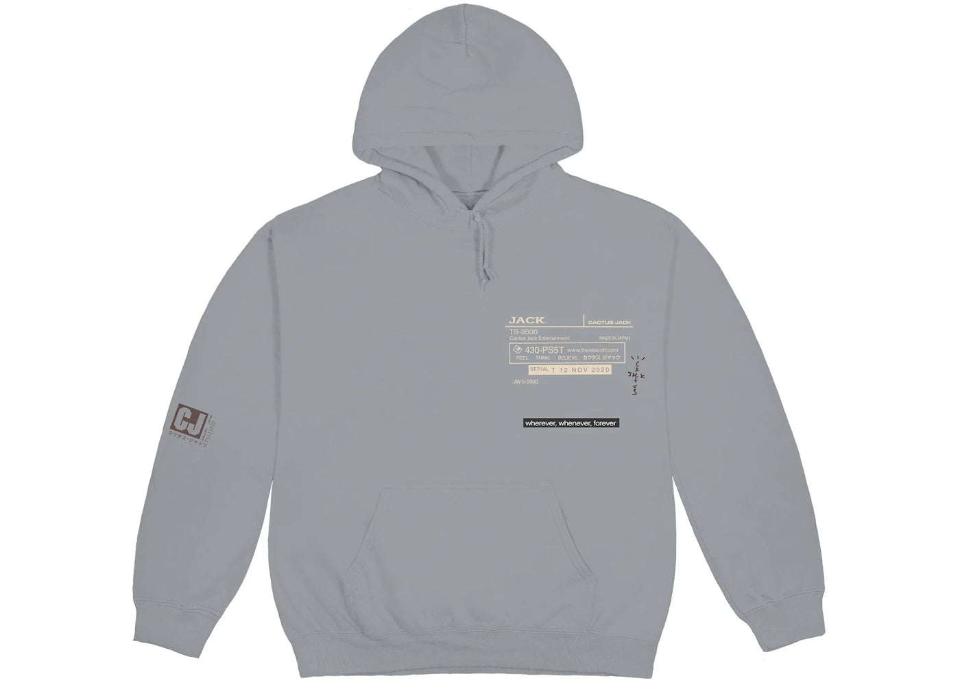 Travis Scott CJ Digital Girl Hoodie Grey