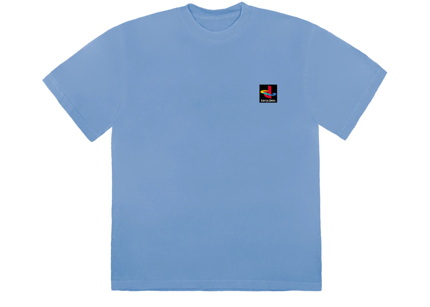 Travis Scott CJ Gamer II T-shirt Washed Blue