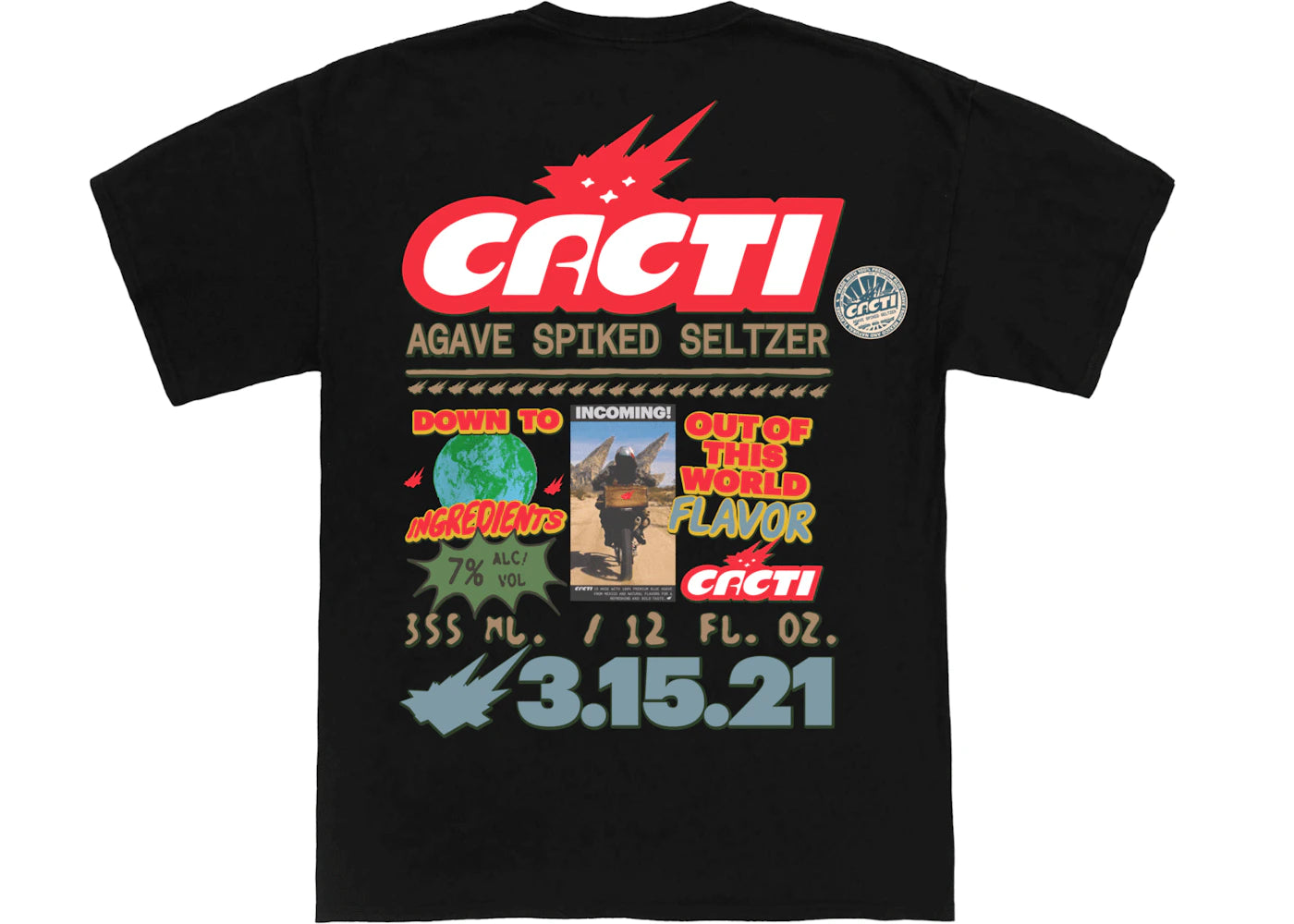 Travis Scott Cacti Down To Earth Tee 1 Tee Black