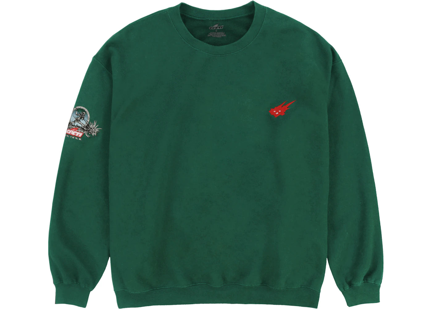 Travis Scott Cacti Icon Heritage Crewneck Green