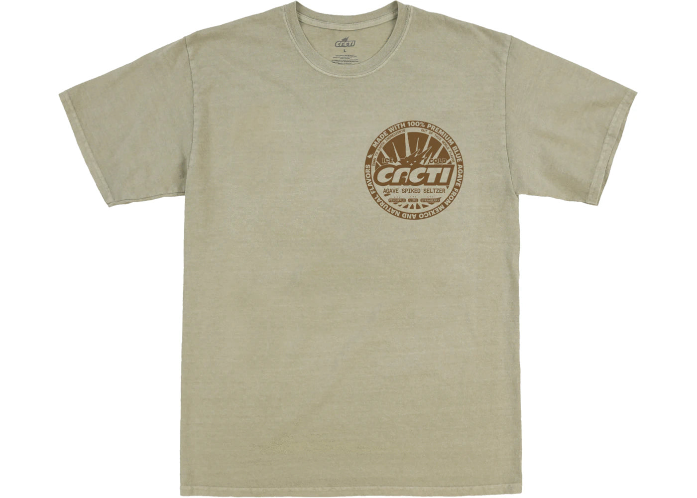 Travis Scott Cacti Painted Sign Tee Tee Olive