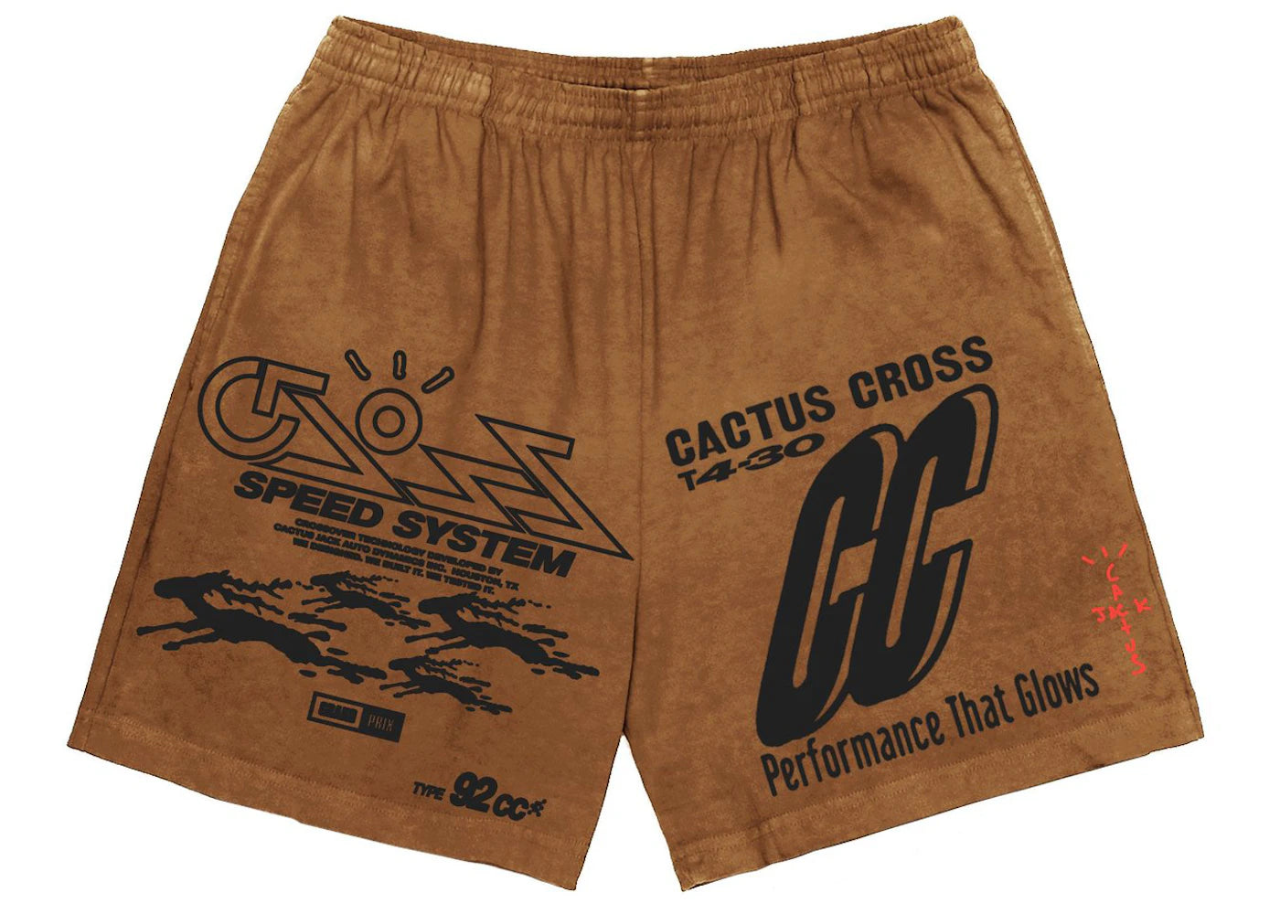 Travis Scott Cactus Jack 92CC Shorts Brown