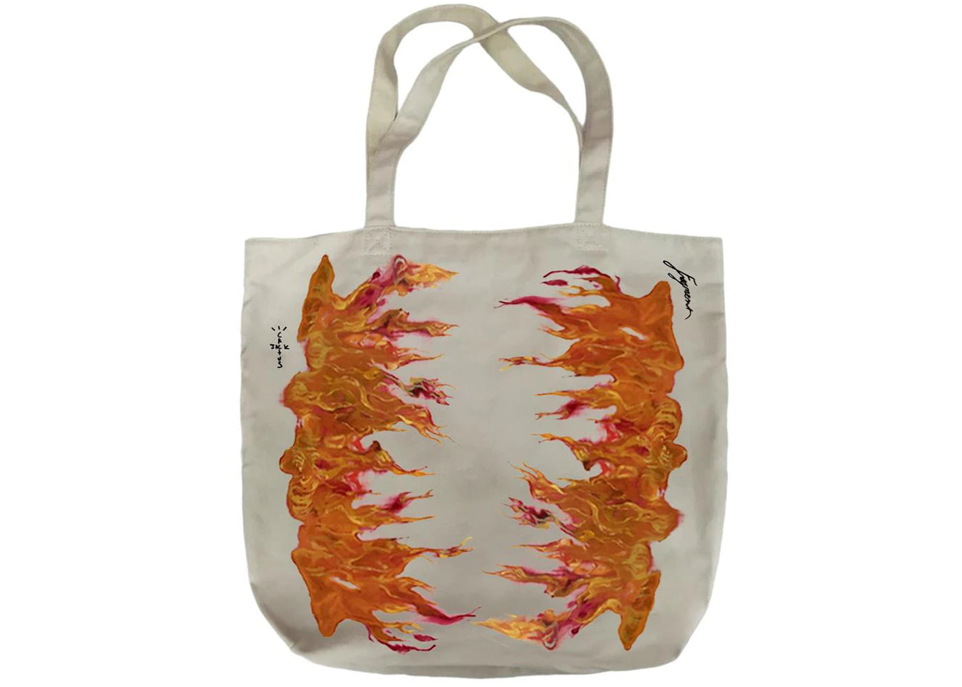 Travis Scott Cactus Jack For Fragment Flames Tote Cream