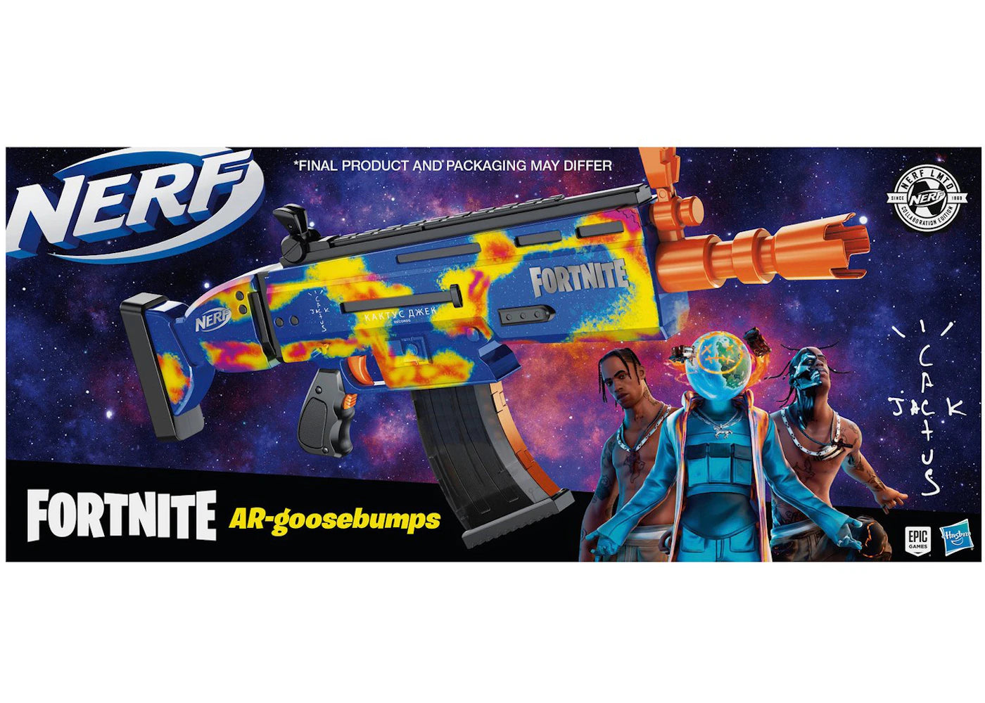 Travis Scott Cactus Jack Fortnite AR-Goosebumps Nerf Elite Dart Blaster