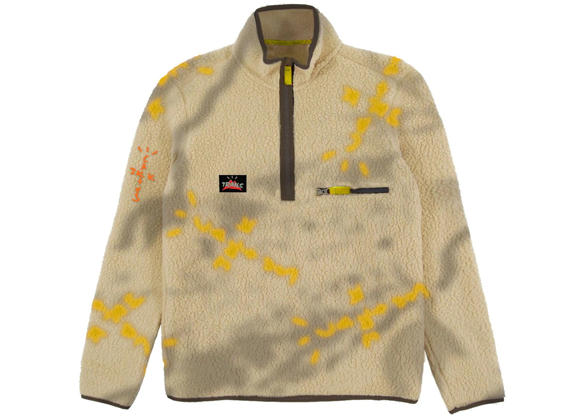Travis Scott Cactus Jack Half-Zip Sherpa Pullover Natural