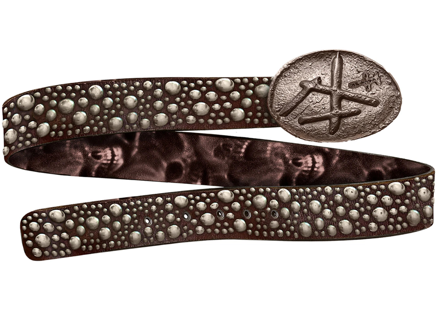Travis Scott Cactus Jack Studded Belt Brown