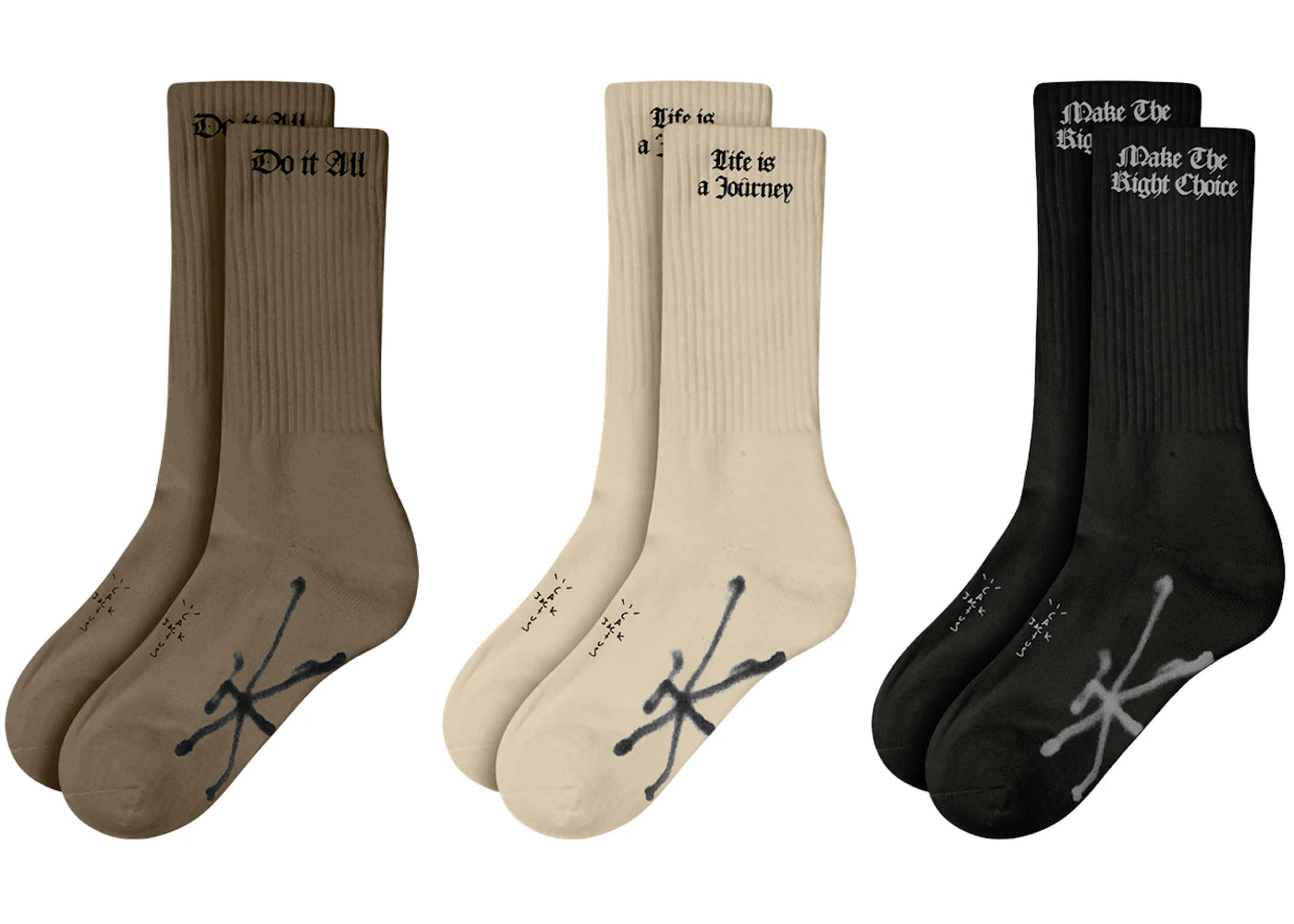 Travis Scott Cactus Jack T-Rexx Sock Set (3 Pack) Multicolor