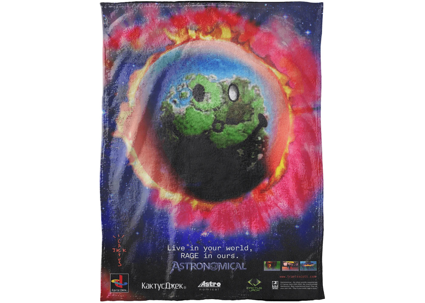 Travis Scott Cactus Jack Fortnite World Blanket