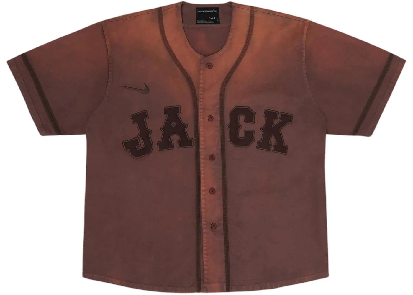 Travis Scott Cactus Jack x Fragment x Nike Tokyo Jack Retro Baseball Jersey Brown