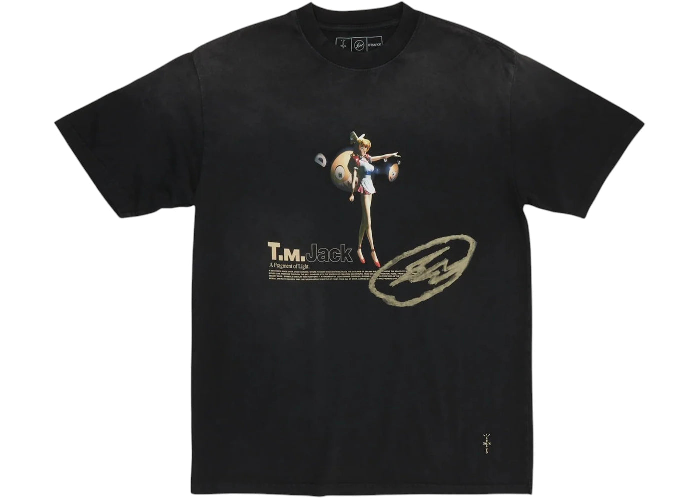 Travis Scott Cactus Jack x Fragment x Takashi Murakami Tokyo Jack Tee Black