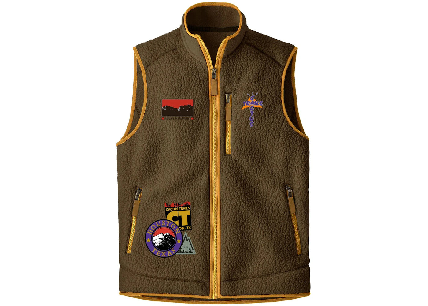 Travis Scott Cactus Trails Full-Zip Sherpa Vest Brown