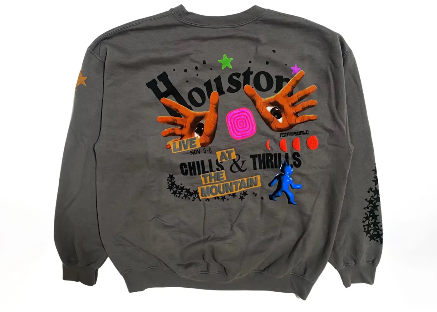 Travis Scott Houston Crewneck Grey
