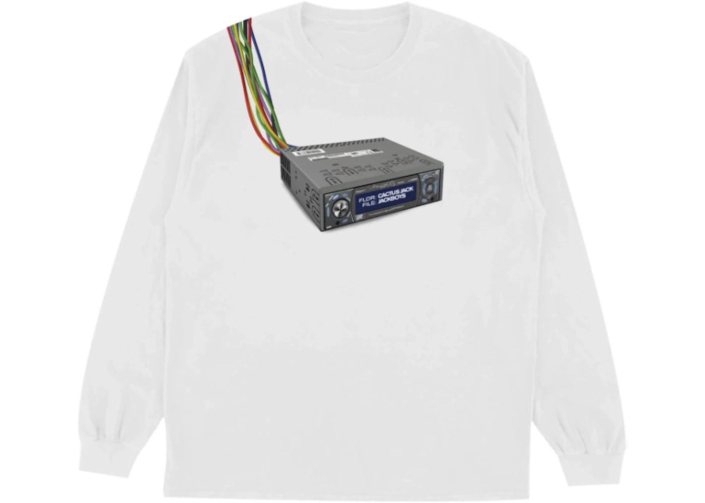 Travis Scott JACKBOYS Cord Cutters L/S T-shirt White