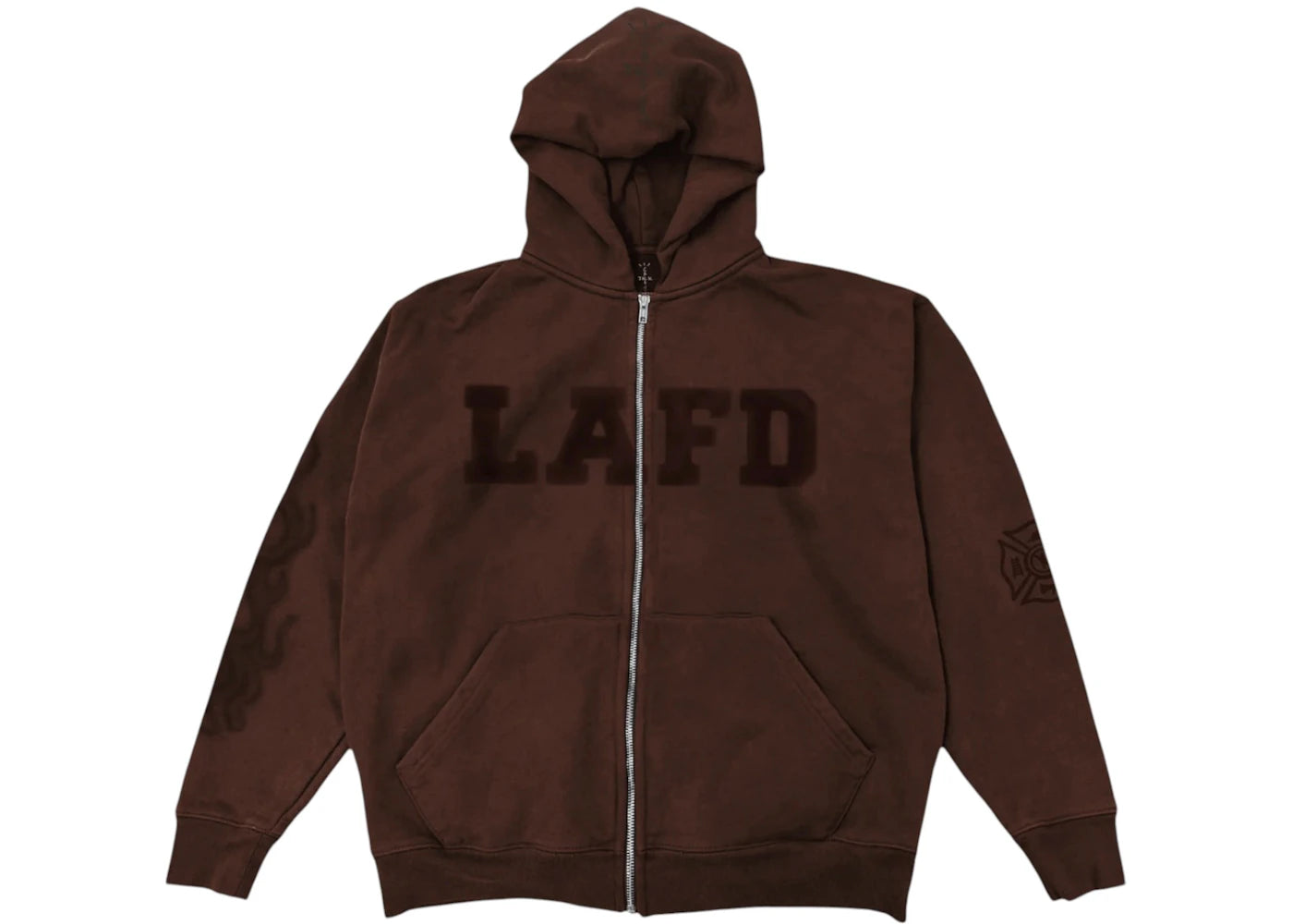 Travis Scott LAFD Zip Hoodie Brown