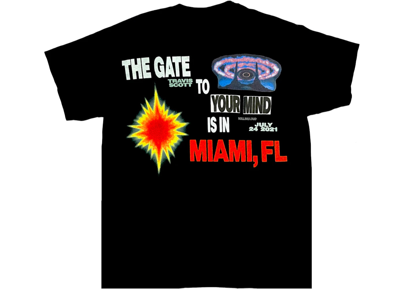 Travis Scott Live at the Gate T-shirt Black