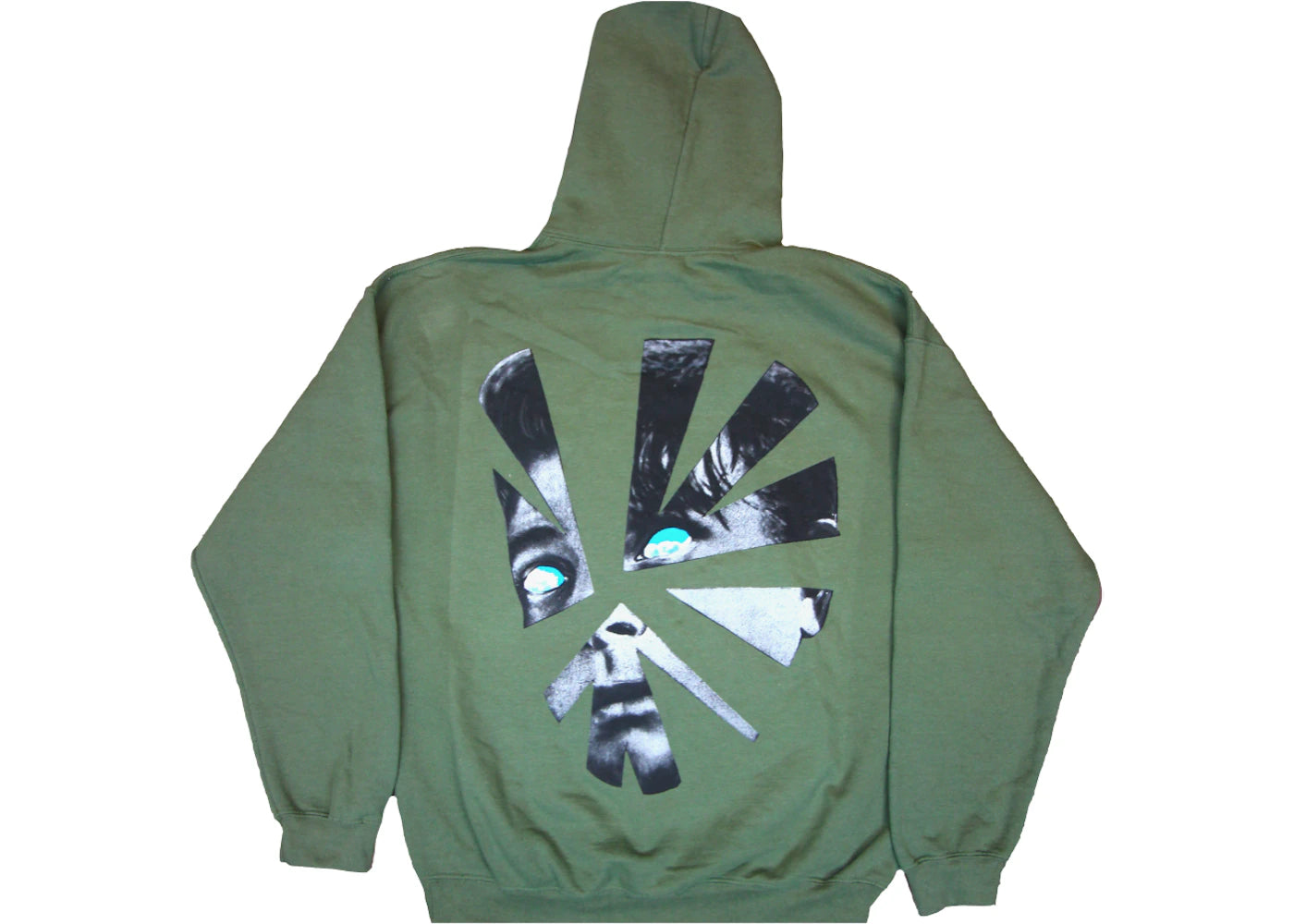 Travis Scott Astroworld Shattered Face Hoodie Olive