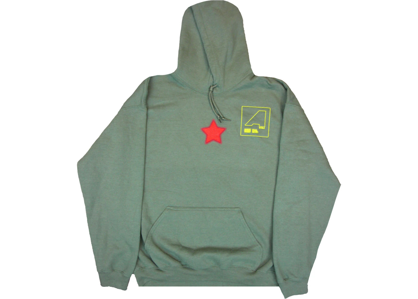 Travis Scott Astroworld Shattered Face Hoodie Olive