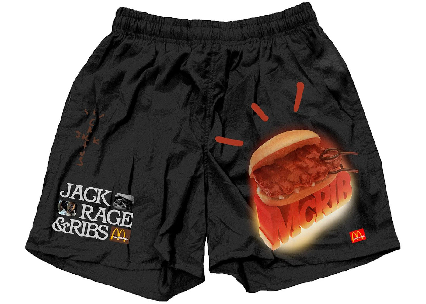 Travis Scott Mcrib Shorts Black