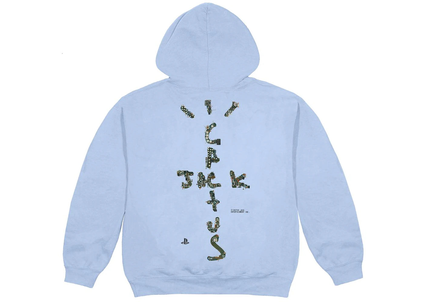 Travis Scott Motherboard I Hoodie Light Blue
