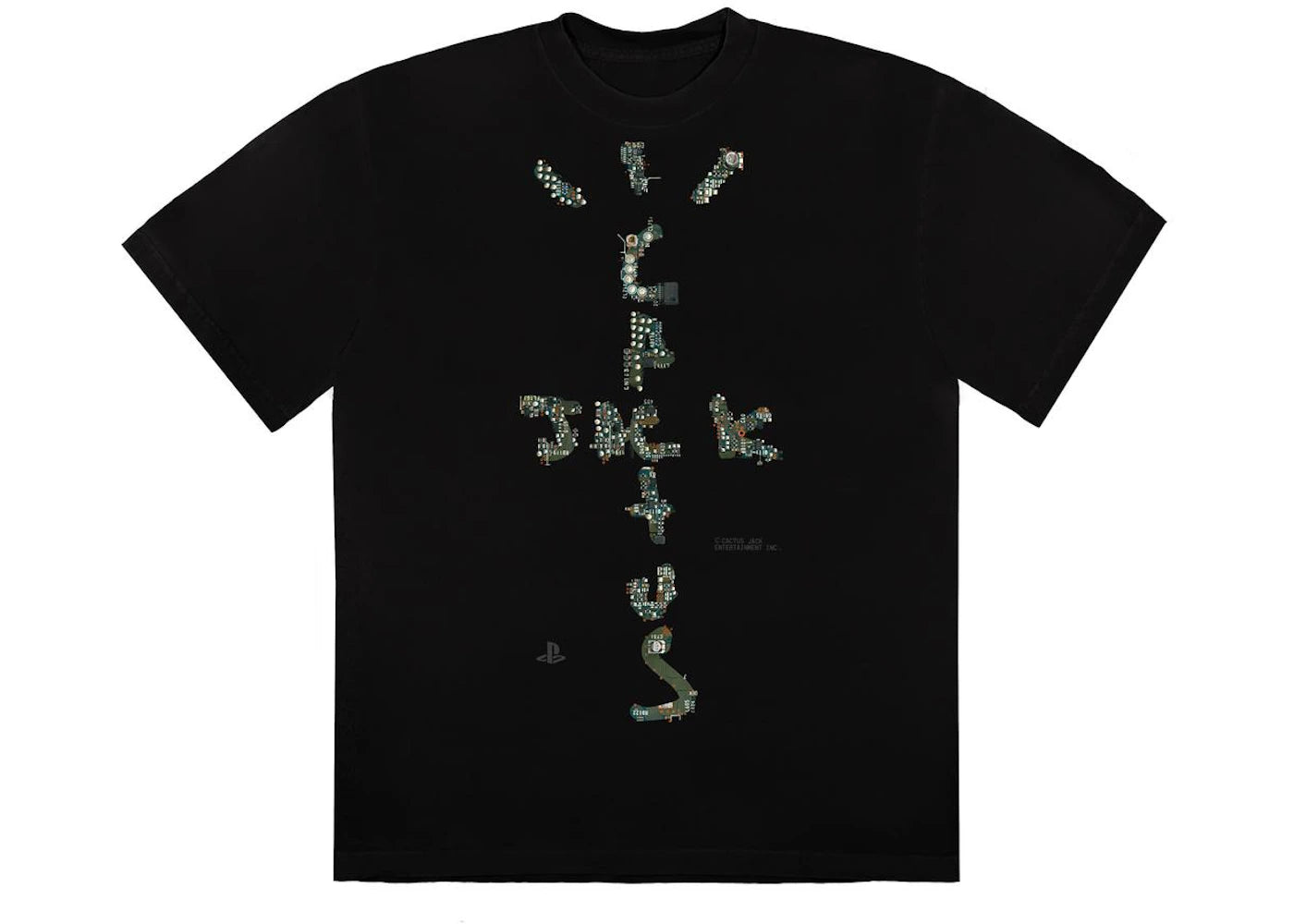 Travis Scott Motherboard Logo I T-shirt Black