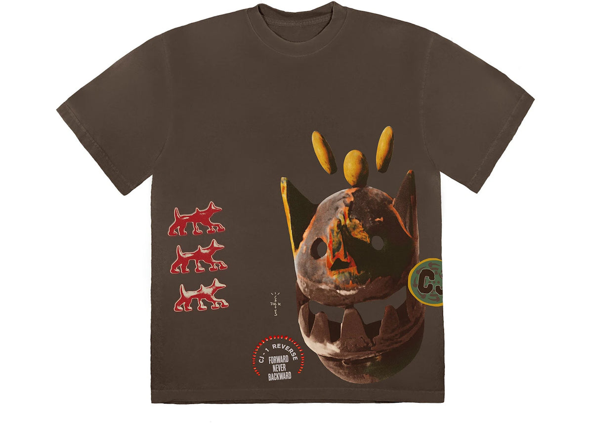 Travis Scott Never Backward T-shirt Brown