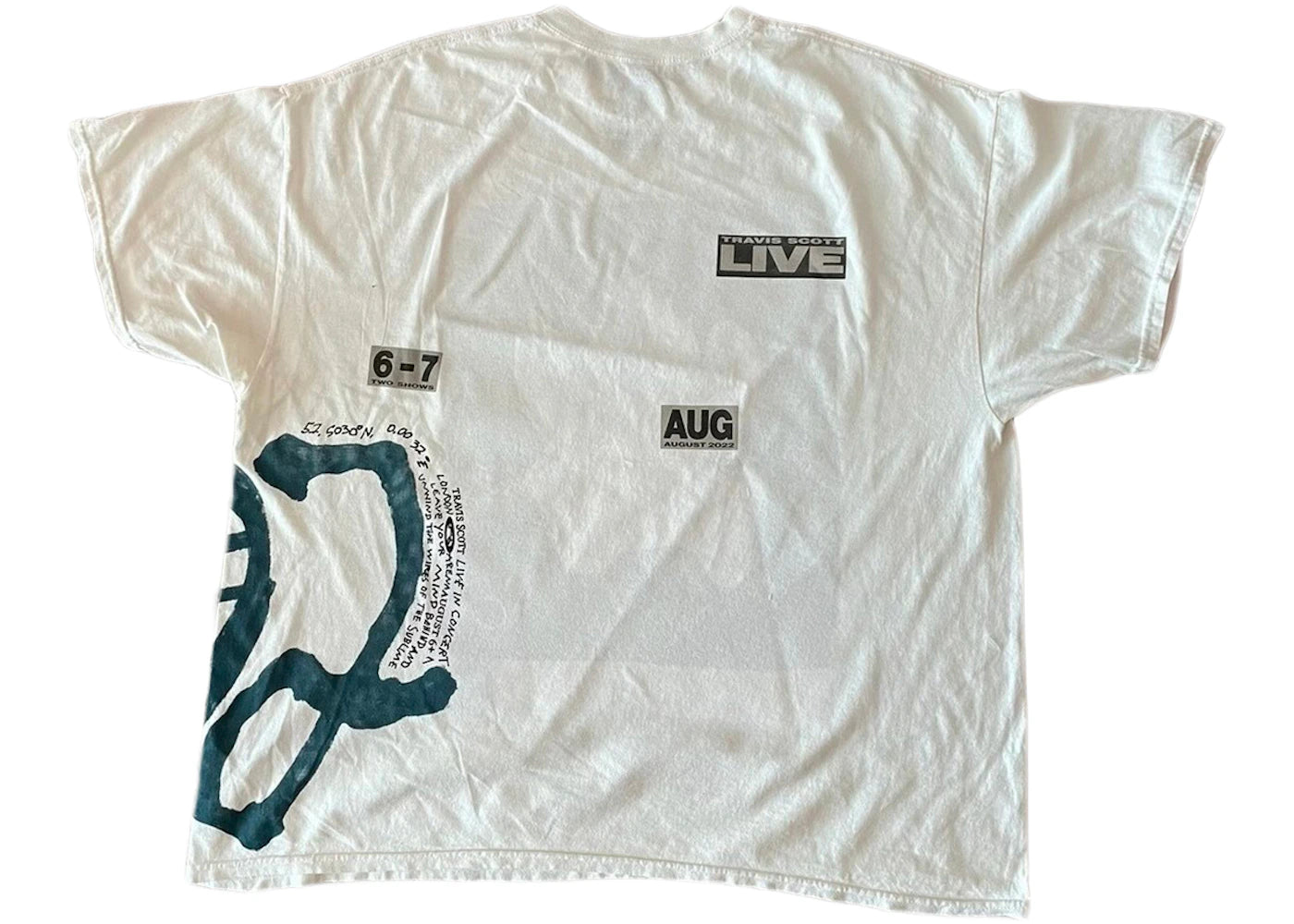 Travis Scott O2 Live Union Jack T-shirt White