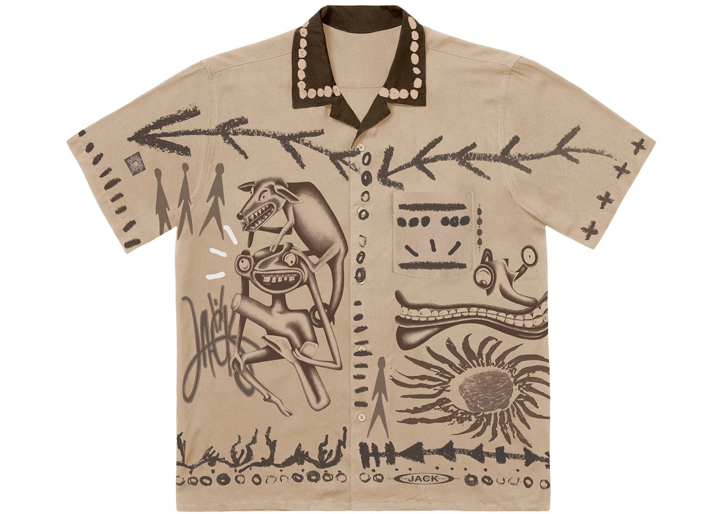 Travis Scott Painter's Button Up Shirt Tan