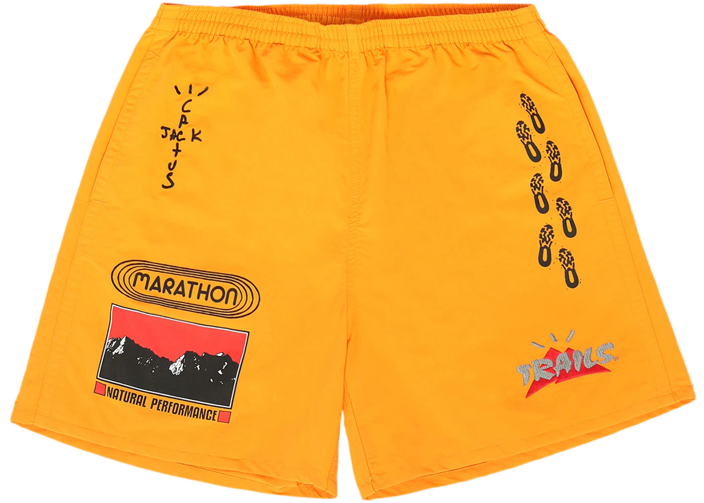 Travis Scott Path Shorts Gold