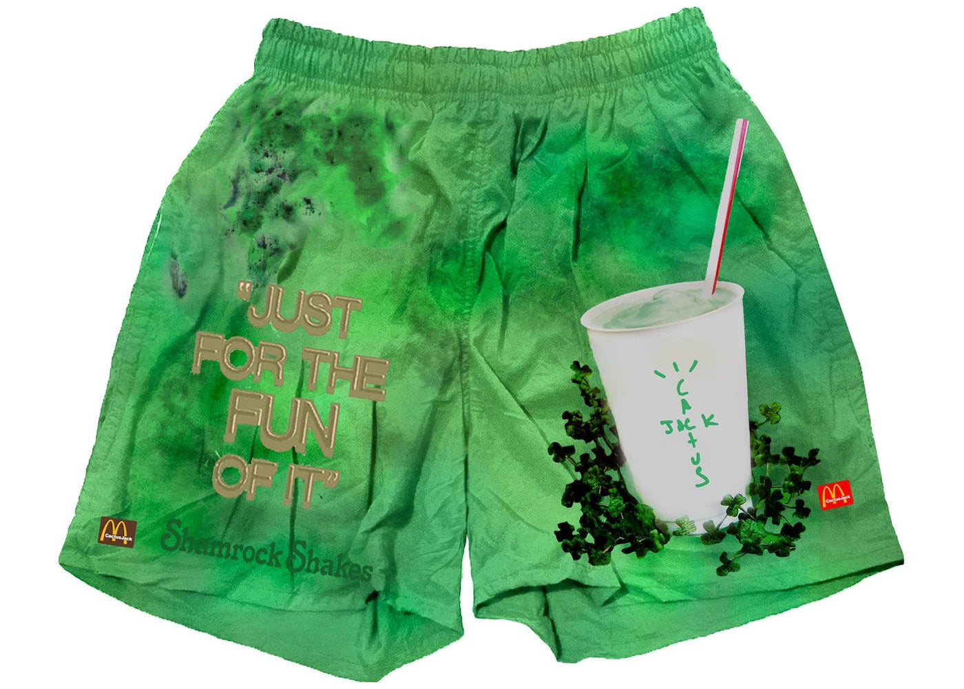 Travis Scott Shamrock Shake Shorts Green